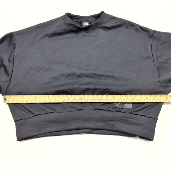 The North Face Womens Medium‎ Horizon Performance Fleece Crew Black Cropped - Picture 5 of 7
